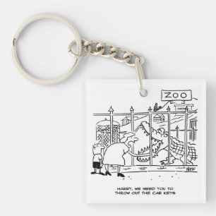 Porte-clefs Famille au Zoo. Papa avalé par Alligator