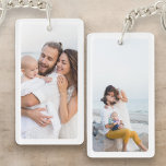 Porte-clefs Famille de deux photos personnalisées double face<br><div class="desc">Gardez vos proches à proximité avec ce Porte - clé à double face personnalisé de famille de deux photos. Avec de l'espace pour deux photos de famille chères — une de chaque côté — ce porte - clé personnalisé est un moyen sincère de transporter des moments spéciaux où que vous...</div>