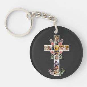 Porte-clefs Famille Jésus Croix Église chrétienne Lover
