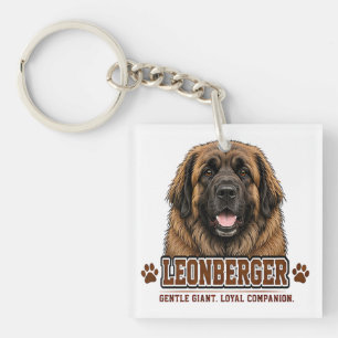 Porte-clefs 🐾 Famille Leonberger amoureux Fierté 🐾