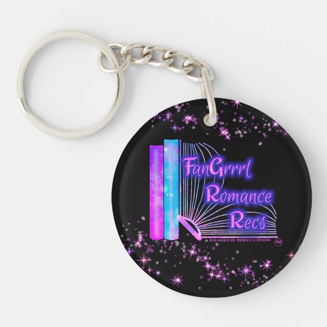 Porte-clefs Fan Grrrl Romance Recs Patch Logo Star Acrylique (Devant)