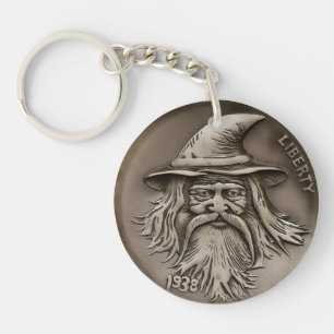 Porte-clefs Fantaisie de magicien sur nickel de vagabond de 19