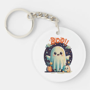 Porte-clefs Fantôme drôle d'Halloween dans la galaxie