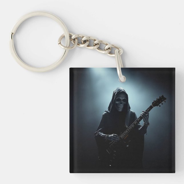 Porte-clefs Faucheur sur scène avec guitare (Devant)