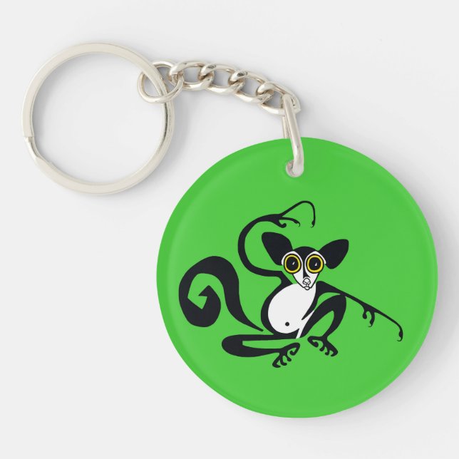 Porte-clefs Faune - Cool AYE-AYE - Primate - lemur (Devant)