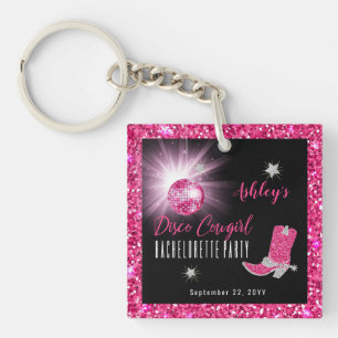 Porte-clefs Faux Parties scintillant Disco Rose Cowgirl Bachel