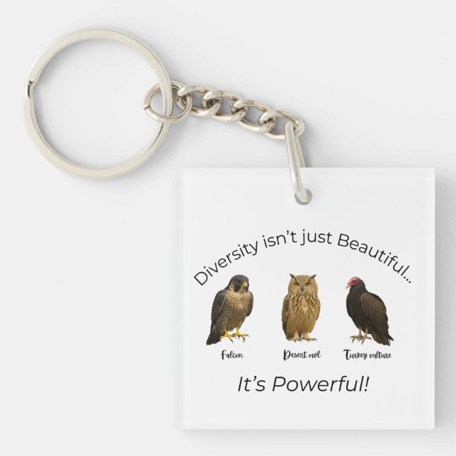 Porte-clefs FDT Défendre la diversité Déclaration audacieuse (Devant)