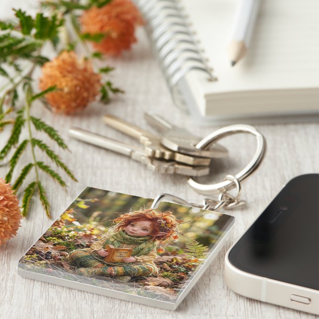 Porte-clefs Fée d'automne Freya (Devant Droit)