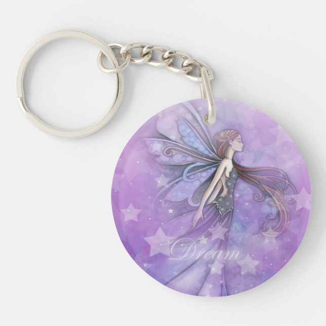 Porte-clefs Fée de rêve dans les étoiles (Devant)
