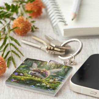 Porte-clefs Fée Hérisson Fantaisie Fantastique