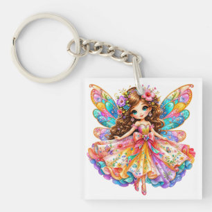 Porte-clefs Fée Numérique Magique Colorée - Graphiques Fantast