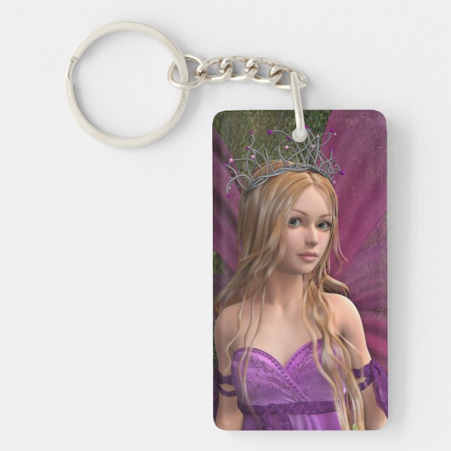 Porte-clefs Fée rose (Devant)