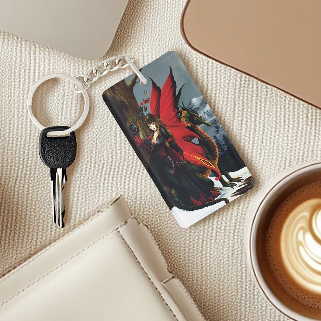 Porte-clefs Fée Rouge de Printemps Mère Nature Fantastique (Créateur téléchargé)