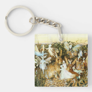 Porte-clefs Fées et lapin