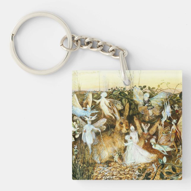 Porte-clefs Fées et lapin (Devant)