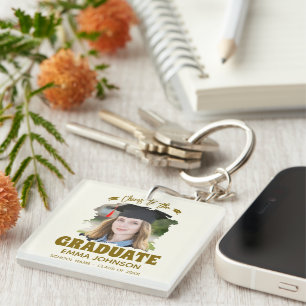Porte-clefs Félicitations au diplômé - Photo personnalisée ave