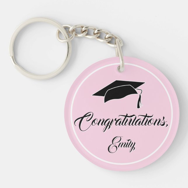 Porte-clefs Félicitations au Pink moderne pour son diplôme de  (Devant)