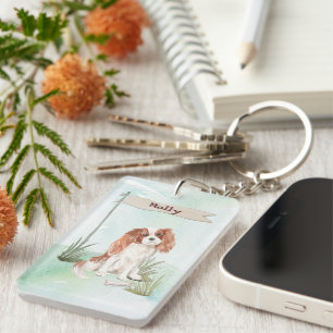 Porte-clefs Félicitations au roi Cavalier Charles Spaniel