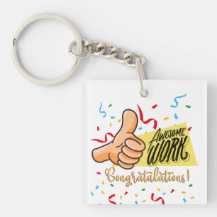 Porte-clefs félicitations de travail impressionnantes