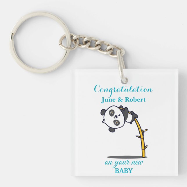 Porte-clefs félicitations pour le nouveau bébé (Devant)