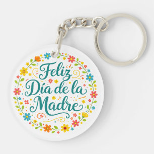 Porte-clefs Feliz Dia De La Madre Calligraphie de la fête des 