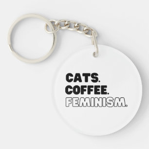 Porte-clefs Féminisme du café des chats