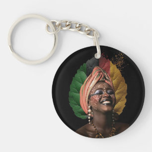 Porte-clefs Femme africaine artistique