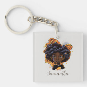 Porte-clefs Femme afro-américaine - Brown torrents