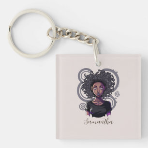 Porte-clefs Femme afro magique