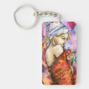 Porte-clefs Femme avec Porte - clé Rose