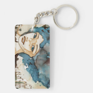 Porte-clefs Femme bleue