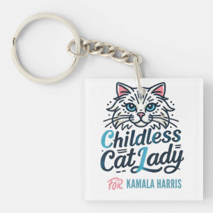 Porte-clefs Femme de chat sans enfant pour Kamala Harris
