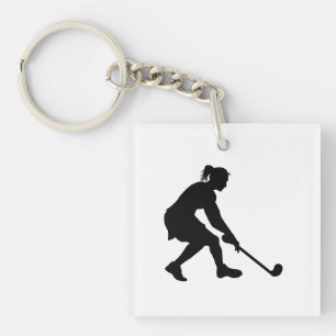 Porte-clefs Femme en Porte - clé de hockey sur gazon