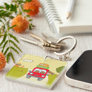 Porte-clefs Femme En Voiture
