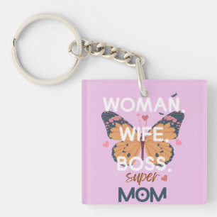 Porte-clefs Femme, femme, patron, super maman