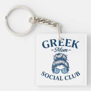 Porte-clefs Femme Grec Maman Social Club Trendy Greek Mom