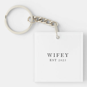 Porte-clefs Femme/Husby Épouse personnalisée, cadeau de fiance