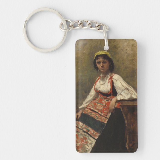 Porte-clefs Femme italienne (La Morieri) par Corot (Devant)