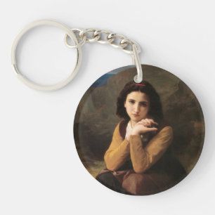 Porte-clefs Femme Mignonne de Jeune Femme par Bouguereau