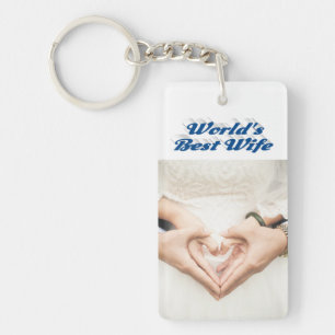 Porte-clefs Femme Photo bleu marine