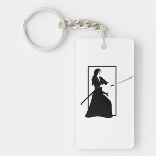 Porte-clefs Femme Samurai guerrière avec épée