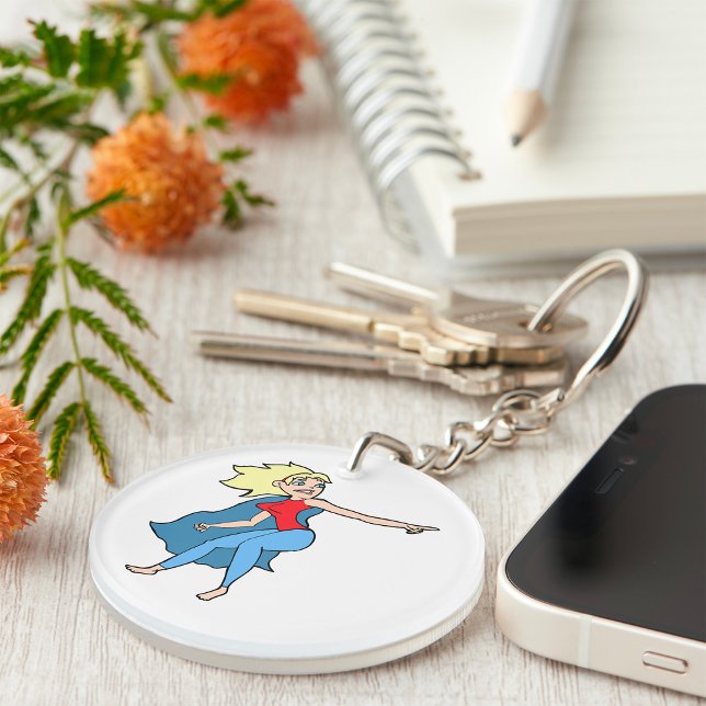 Porte-clefs Femme Super-héroïne (Créateur téléchargé)