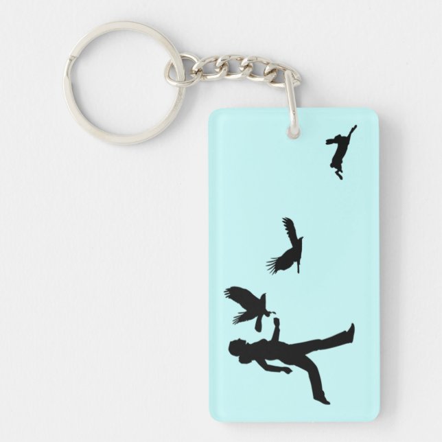 Porte-clefs Femme volant Harris Hawks (Devant)