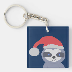 Porte-clefs Fente de Noël avec chapeau de Noël