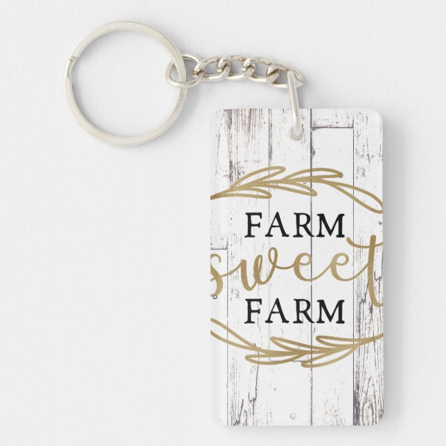 Porte-clefs Ferme Douce Ferme Bois Blanc Ferme de Campagne (Devant)