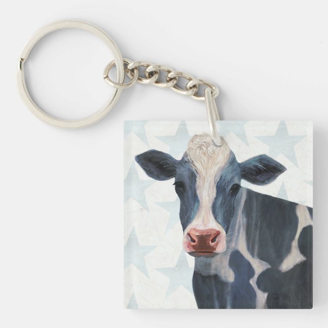 Porte-clefs Ferme patriotique - vache (Devant)