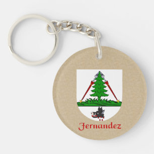 Porte-clefs Fernandez Bouclier historique avec drapeau d'Espag