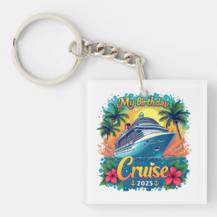 Porte-clefs Festive My Birthday Cruise Ship Party 2025