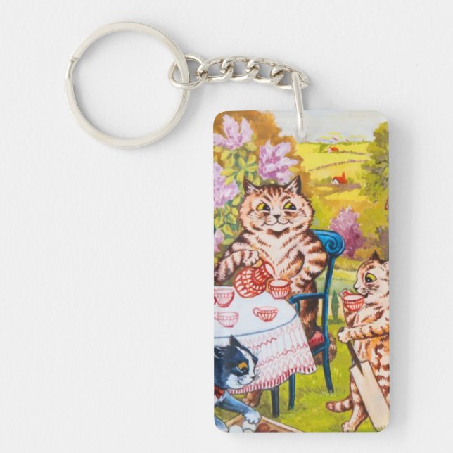 Porte-clefs Fête de jardin pour chats (Devant)