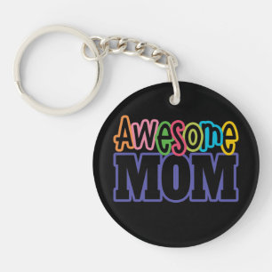 Porte-clefs Fête de la mère de maman aux couleurs époustouf